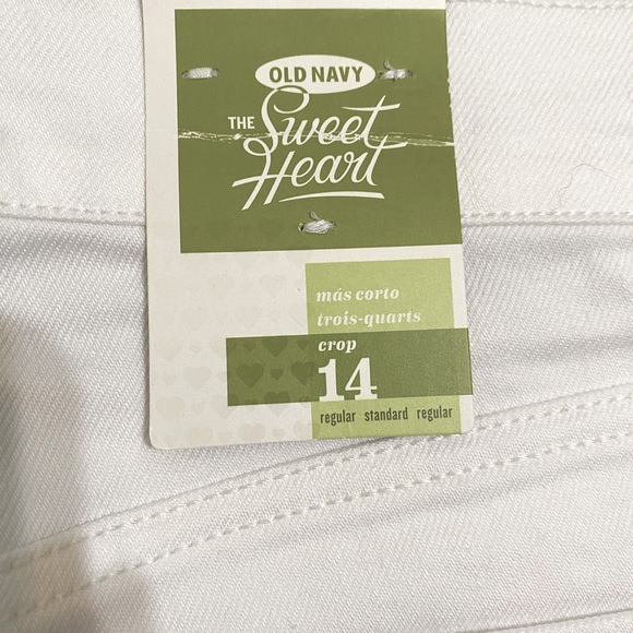 Old navy white jeans size 14 women’s crop - Picture 3 of 4